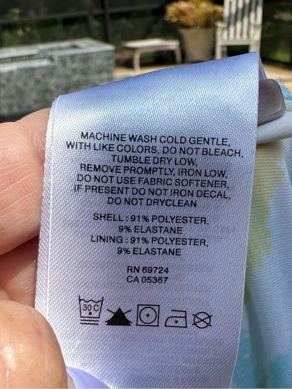 Columbia PFG Sleeveless Large Print Floral Aqua Yellow & White Dress - Size MED - Picture 7 of 9